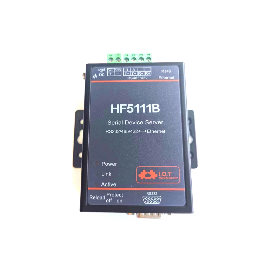 5111B Serial Ethernet Converter RS232 RS422 RS485 to TCP/RJ45 Server  Support Linux Operation System