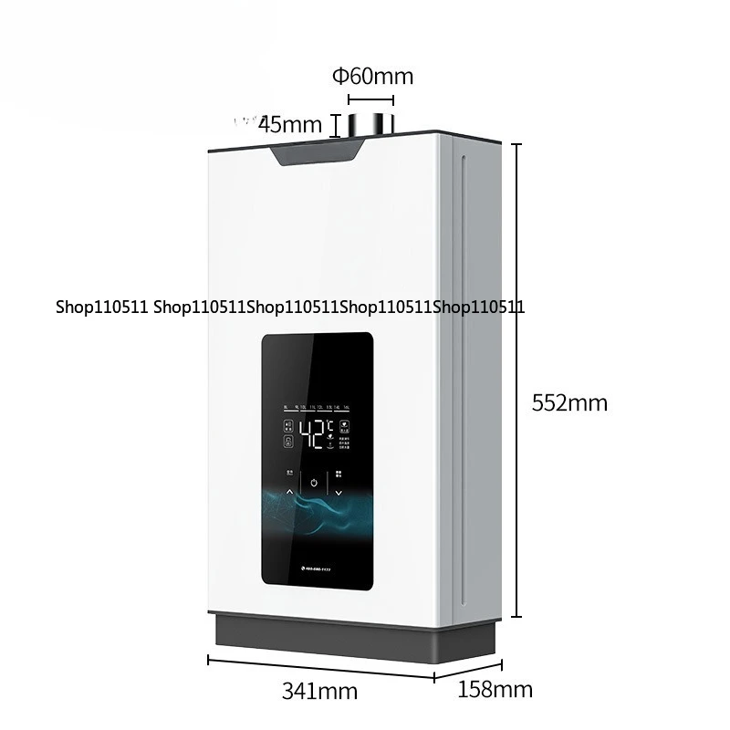 Smart Indoor Gas Hot Water Heater 13L High Quality Low Priced NG/LPG Instant Steel Copper Heat Exchanger Bathroom Geyser