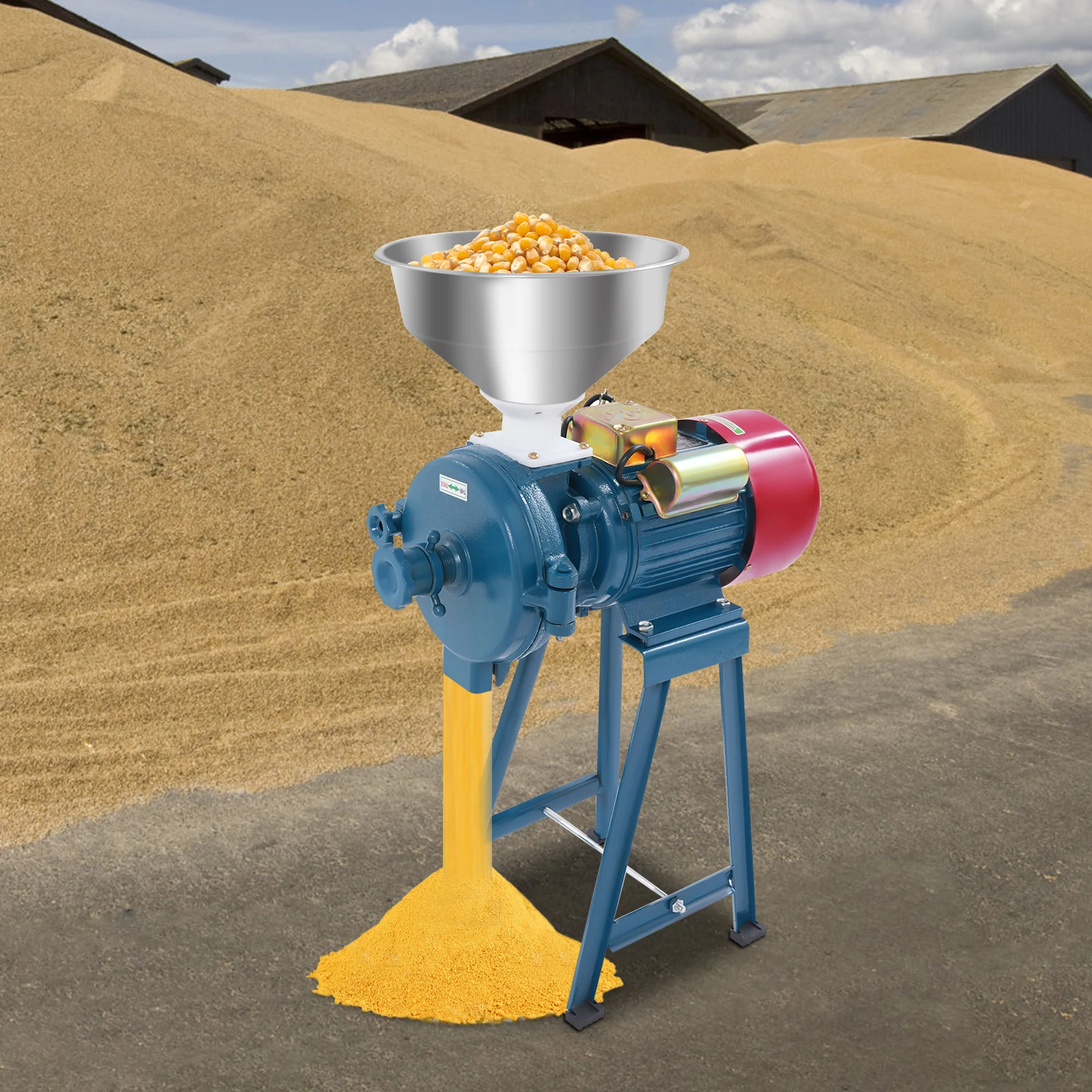 

Electric Grain Grinding Machine 150 | 2200W 220V US Plug, 150mm Disc, 60 Mesh, with Stainless Steel Funnel