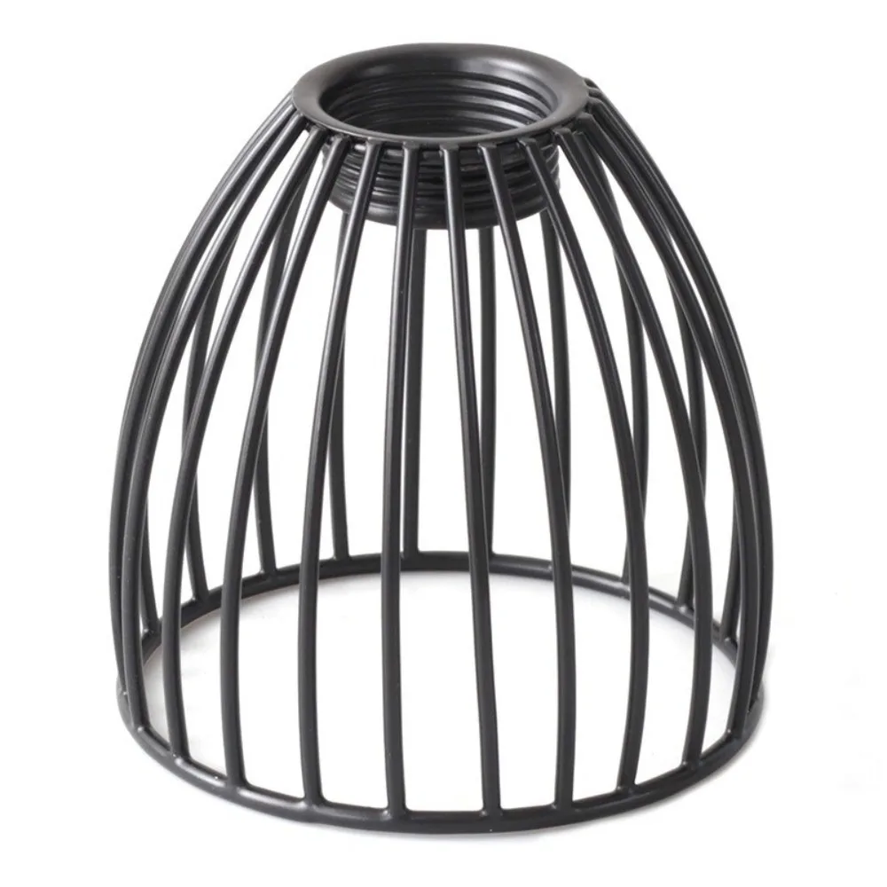 Vintage Bird Cage Lampshade Black/Silver Iron Drum Shades Industrial Style Chandelier Light Bulb Cage Cover Home Decor