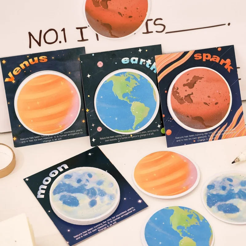 

48 шт./лот Kawaii Planet блокнот креативный N раз канцелярские принадлежности этикетка блокнот закладка школьные принадлежности