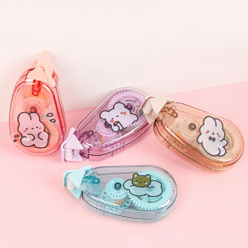 Dubbele Tape Roller Permanente Plakband Dispenser Kleurrijke Cartoon Patroon Dubbelzijdige Tape Roller Compact Voor Permanent