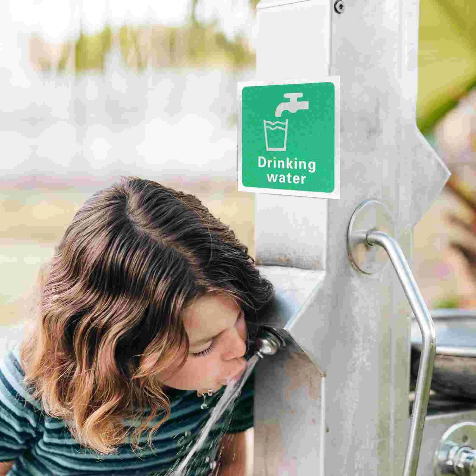 Tanda air minum wastafel, melalui perekat logam paduan aluminium untuk taman