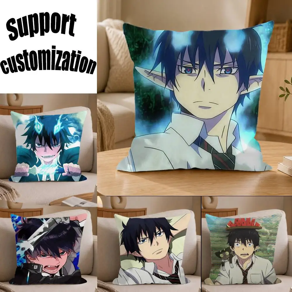 

Okumura Rin Anime Blue Exorcist Square Sofa Pillow Cover Solid Color Living Room Home Decor Cushion Case