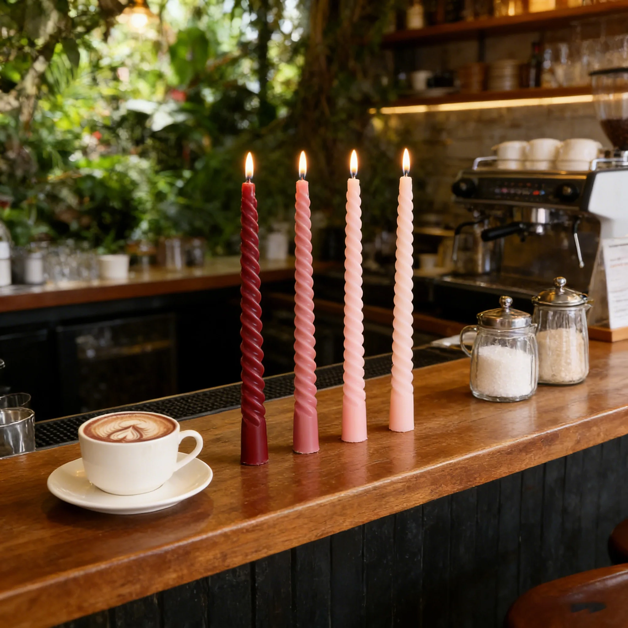 25cm Long Spiral Colorful Candle Decorative Twist Wax Candle for Home Dining Party Ambience