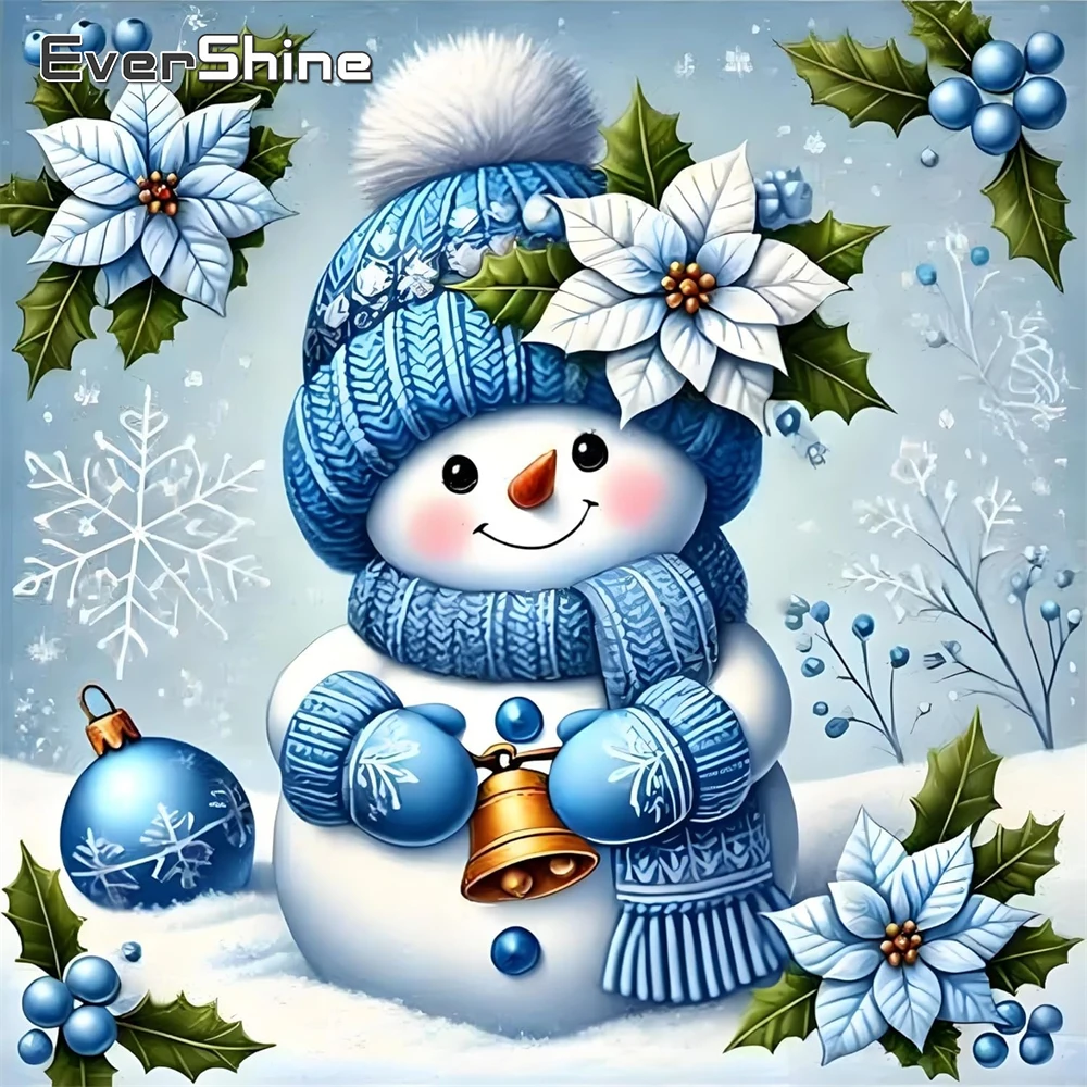 Evershine 5D DIY Diamant Malerei Schneemann Winter Acryl Handwerk Liefert Stickerei Landschaft Kreuz Stich Kits Mosaik Wand Dekor
