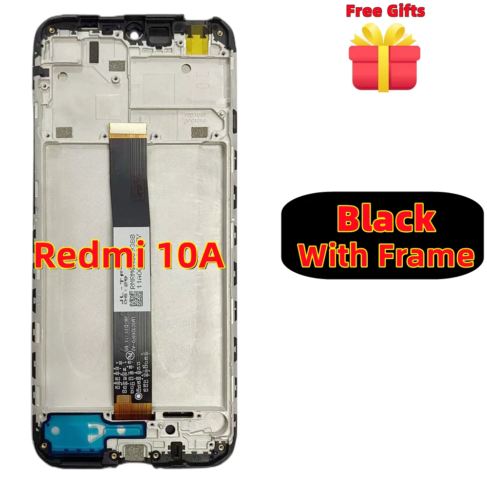 For Original Xiaomi Redmi 10A 9A 9C Lcd Display Touch Screen Digitizer Assembly Replacement Parts With Frame, For Redmi 10A Lcd