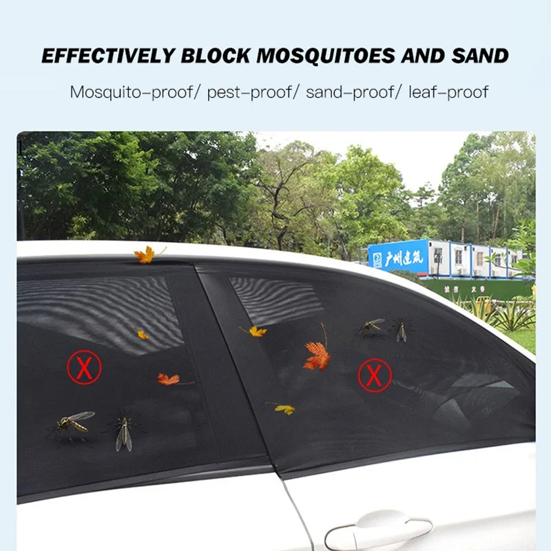 Pragmatic Car Door Glass Cover Car Window Door Screen Anti Mosquito Screen Outdoor Bug Shade Cover Size Car Cargo Window