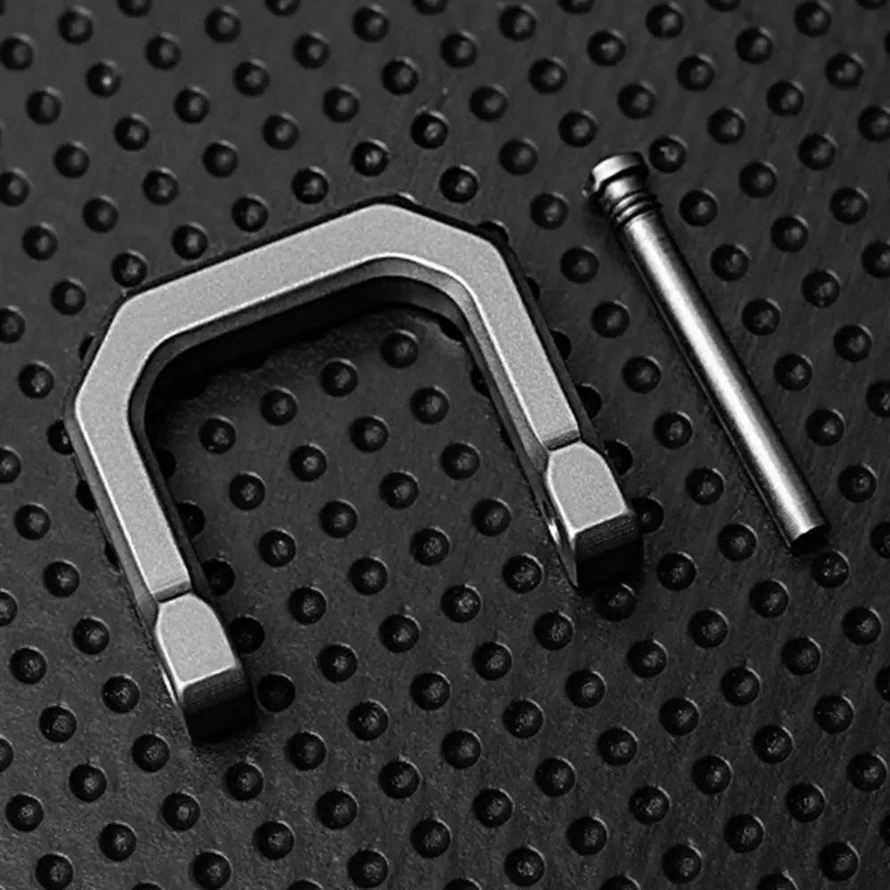 3 Sizes Portable Titanium Alloy Carabiner 10 Styles Mini D Bow Staples Horseshoes Buckles Outdoor Tool