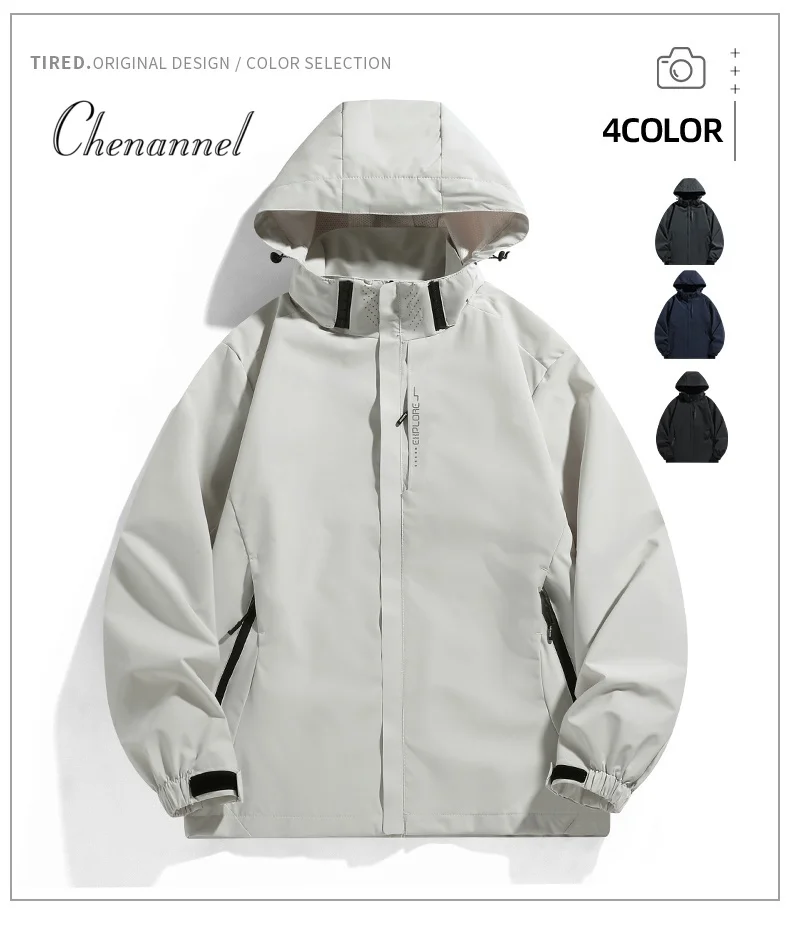 

Men's spring and autumn trendy American functional windproof and waterproof couple's work jacket