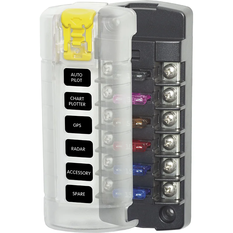 

Automotive Fuse Box 6 Independent Circuits ST Blade Fuse Block with Cover
