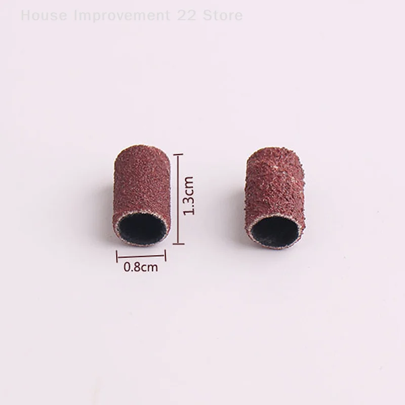 75/210pcs/Box Sanding Cap Bands For Electric Manicure Machine 180/120/80 Grit Nail Drill Grinding Bit Files Pedicure Tool Set