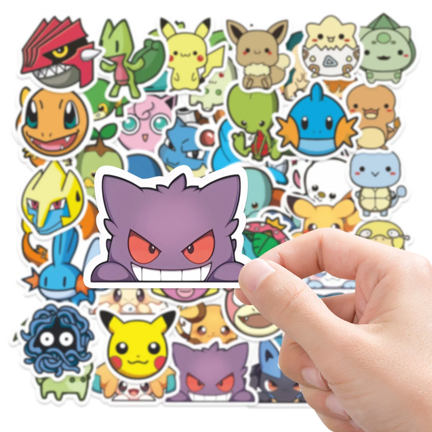 10/50 قطعة لطيف البوكيمون الكتابة على الجدران ملصقات Q-نسخة بيكاتشو الكرتون مائي DIY بها بنفسك الأمتعة الهاتف الغيتار سكيت ملصق مضاد للمياه #1