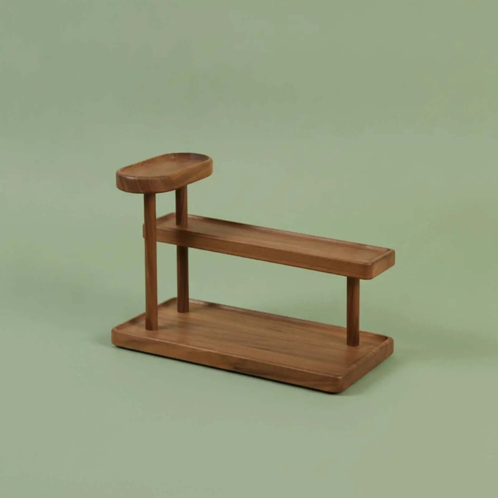3-Tier Desktop Shelf Small Stepped Display Shelf Compact for Vanity