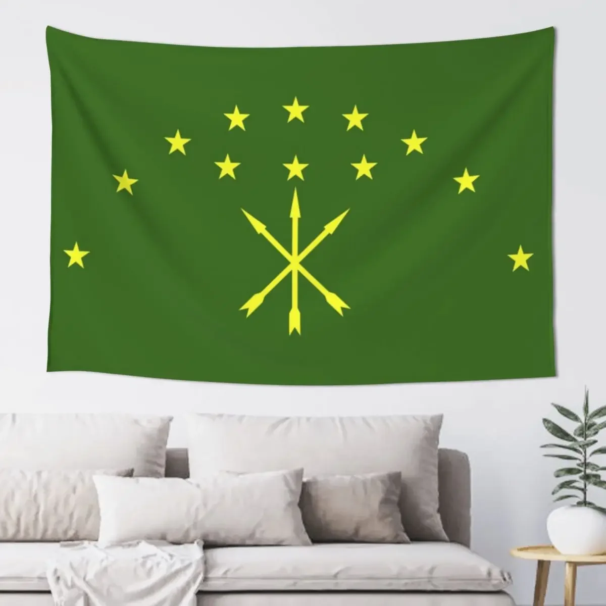 

Adygea Flag Tapestry Wall Mural Bathroom Decor Tapestry