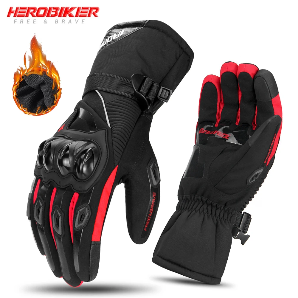 

Winter Motorcycle Gloves Windproof Waterproof Guantes Moto Men Motorbike Riding Gloves Touch Screen Motocross Protective Gloves