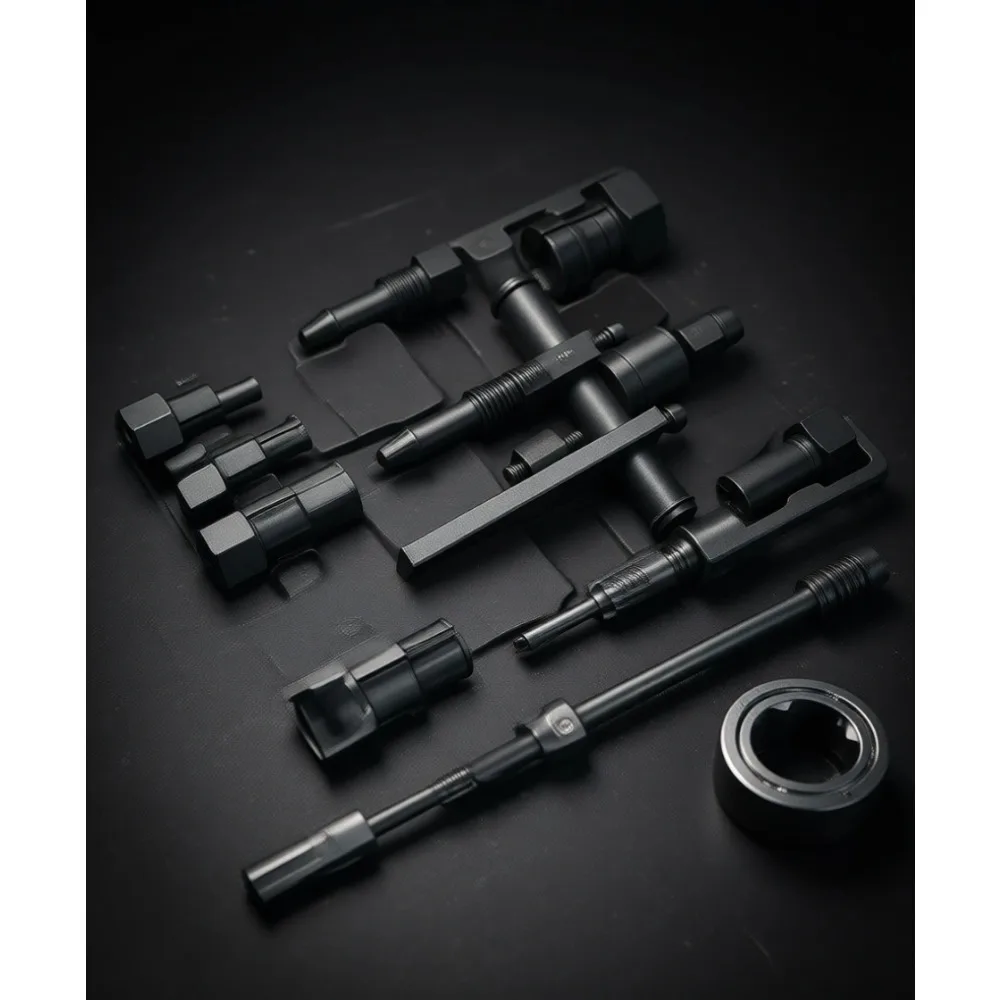 

Motorcycle Blind Hole Bearing Puller Kit 8 25mm 10 Collet Forged Steel Red Case