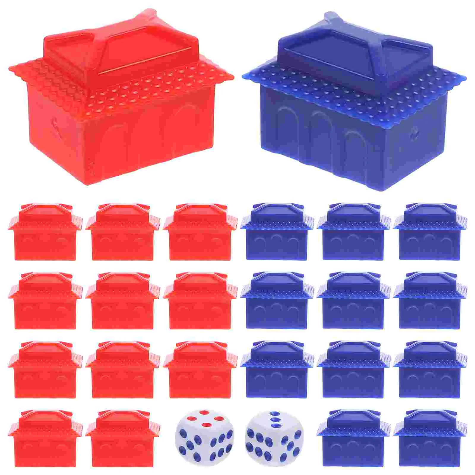 Toy Chess Pieces Board Game Hotel And House For Rich Man Checkerboard Chessmen Mini Props