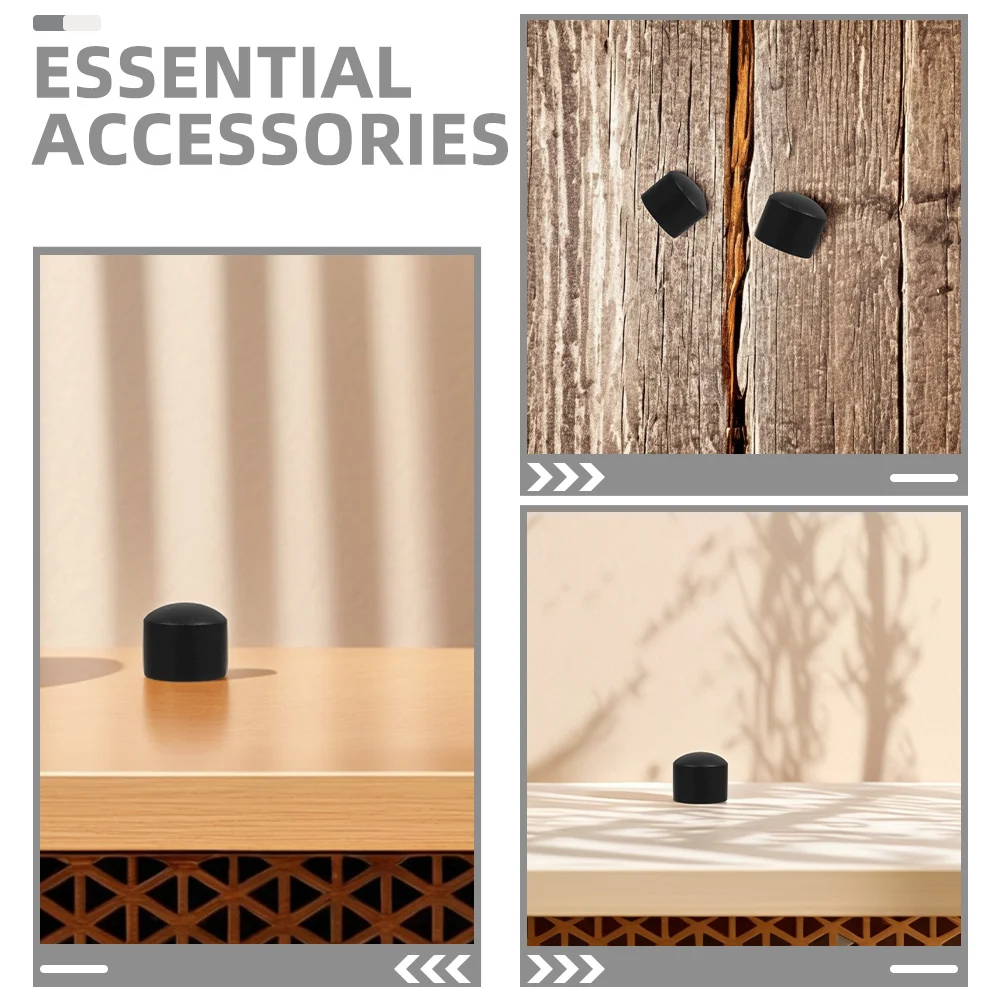 10 قطعة Foosball قضيب نهاية قبعات 15.8 مللي متر الأسود البلاستيك أغطية السلامة الجدول كرة القدم اكسسوارات استبدال أجزاء أنبوب صغير تلميح #6