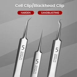 Ultra-fine Cell Pimples Blackhead Clip Tweezers Beauty Salon Remover Acne Needle Blackhead Deep Cleaner Clip Face Skin Care Tool
