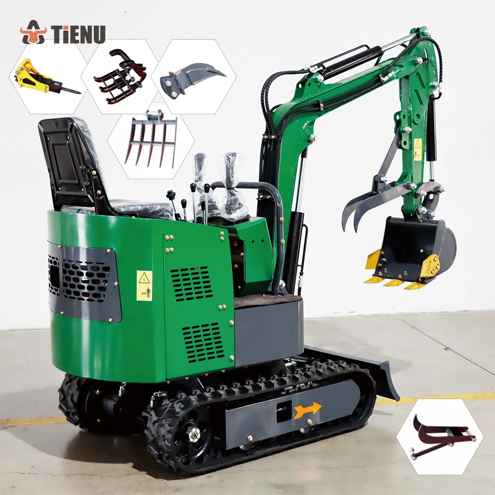 Lightweight mini equipment Small Excavator for Narrow Backyard Cleaning Overgrown Root Removal