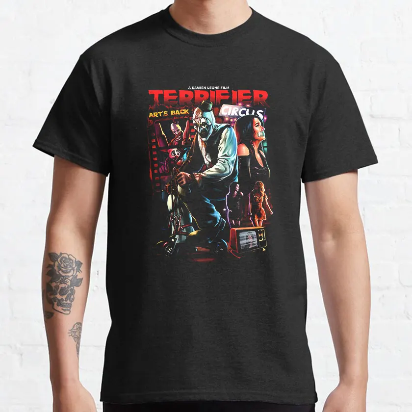 

More Then Awesome Terrifier Movie Horror Art The Clown scary film For Halloween gift clothing cotton printed T-Shirt plus size