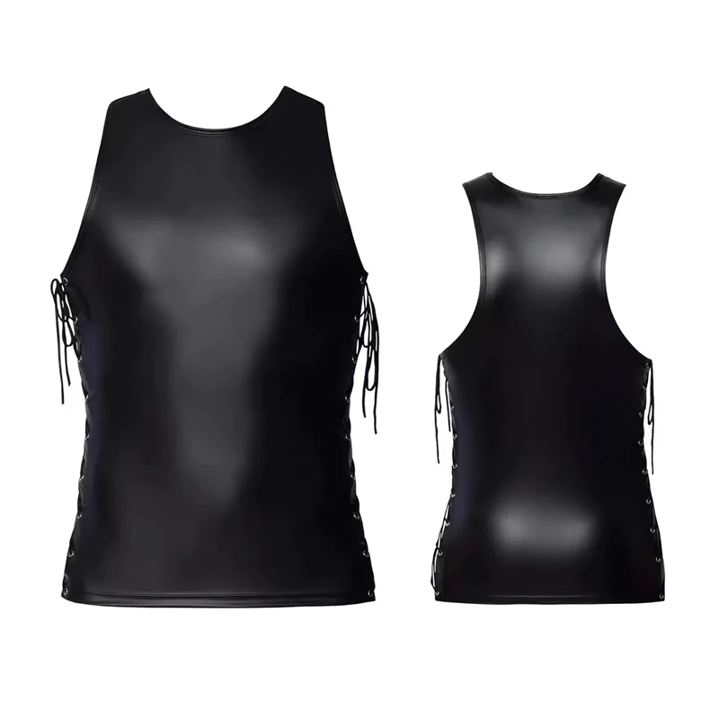 

Nightclub Bar DJ DS Pole Dance Clothing Men Gogo Dancer Costume Sexy Leather Top Shorts Stage Solo Suits Rave Outfits XS10177