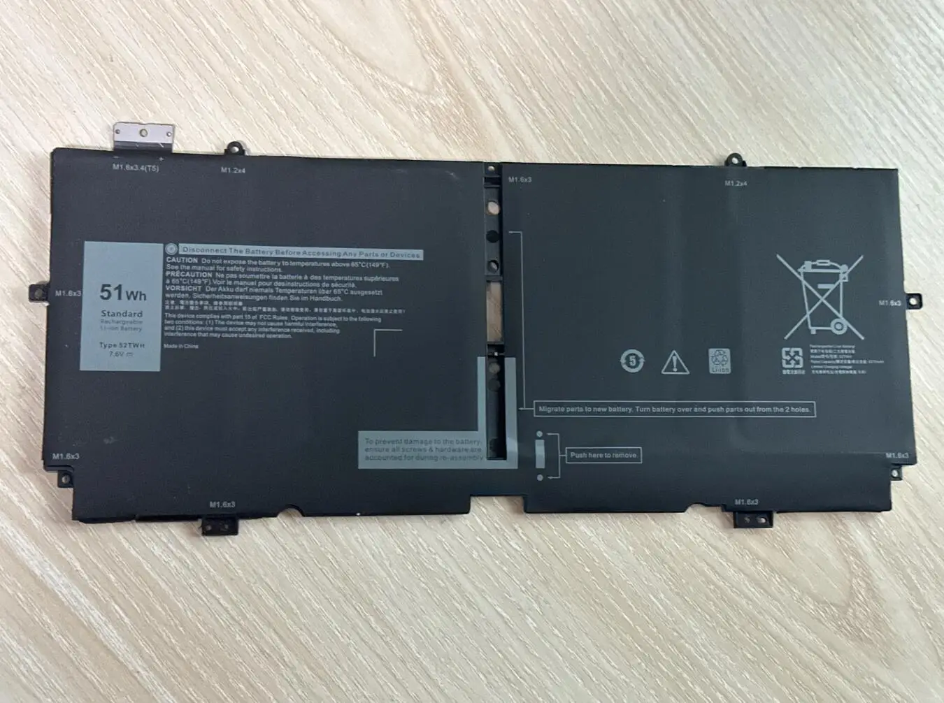 Laptop battery for Dell XPS 13 7390 2-in-1 P103G  52TWH  MM6M8  XX3T7