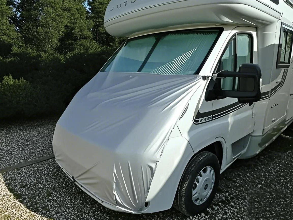Para Fiat Ducato Peugeot Boxer Citroen relé Mercedes Sprinter Ford Transit caravana autocaravana capó cubierta sujetador hoja Protector de coche
