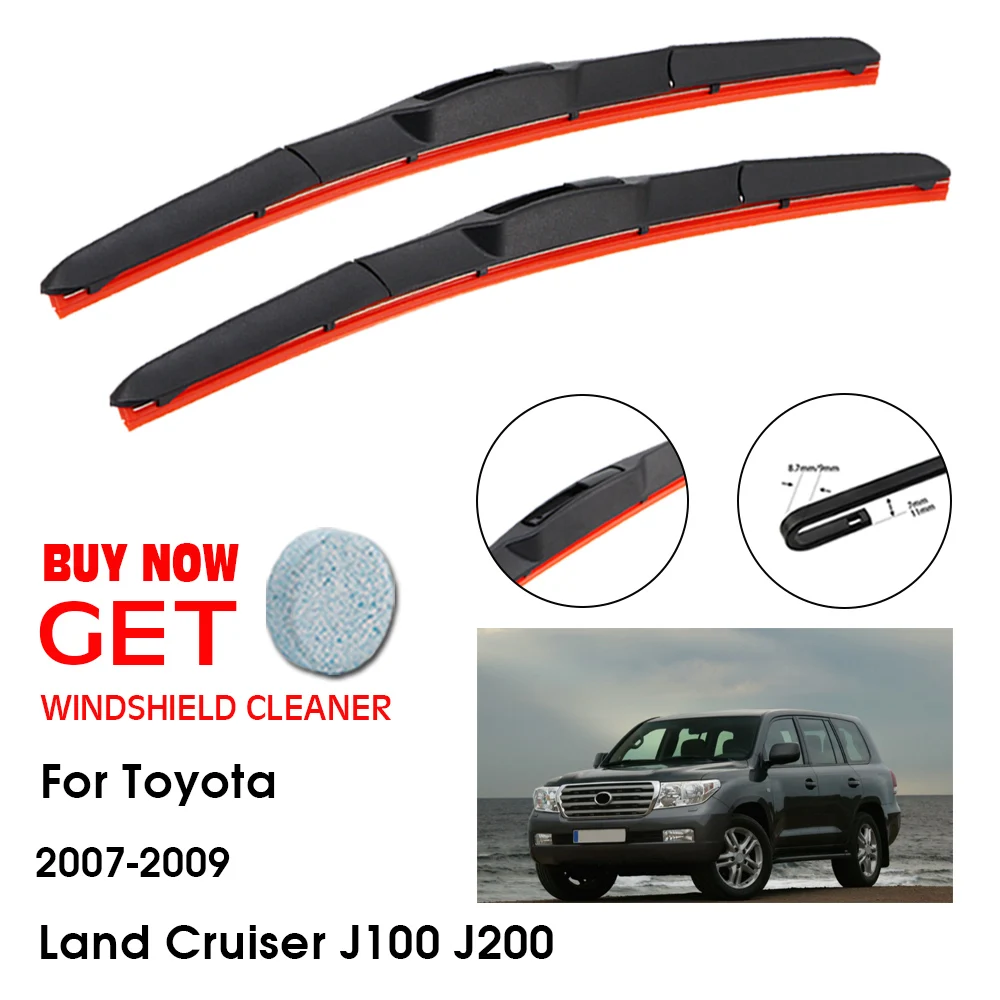 

Car For Toyota Land Cruiser J100 J200 24"+22" 2007-2009 Front Window Washer Windscreen Windshield Silica Gel Wiper Accessorie