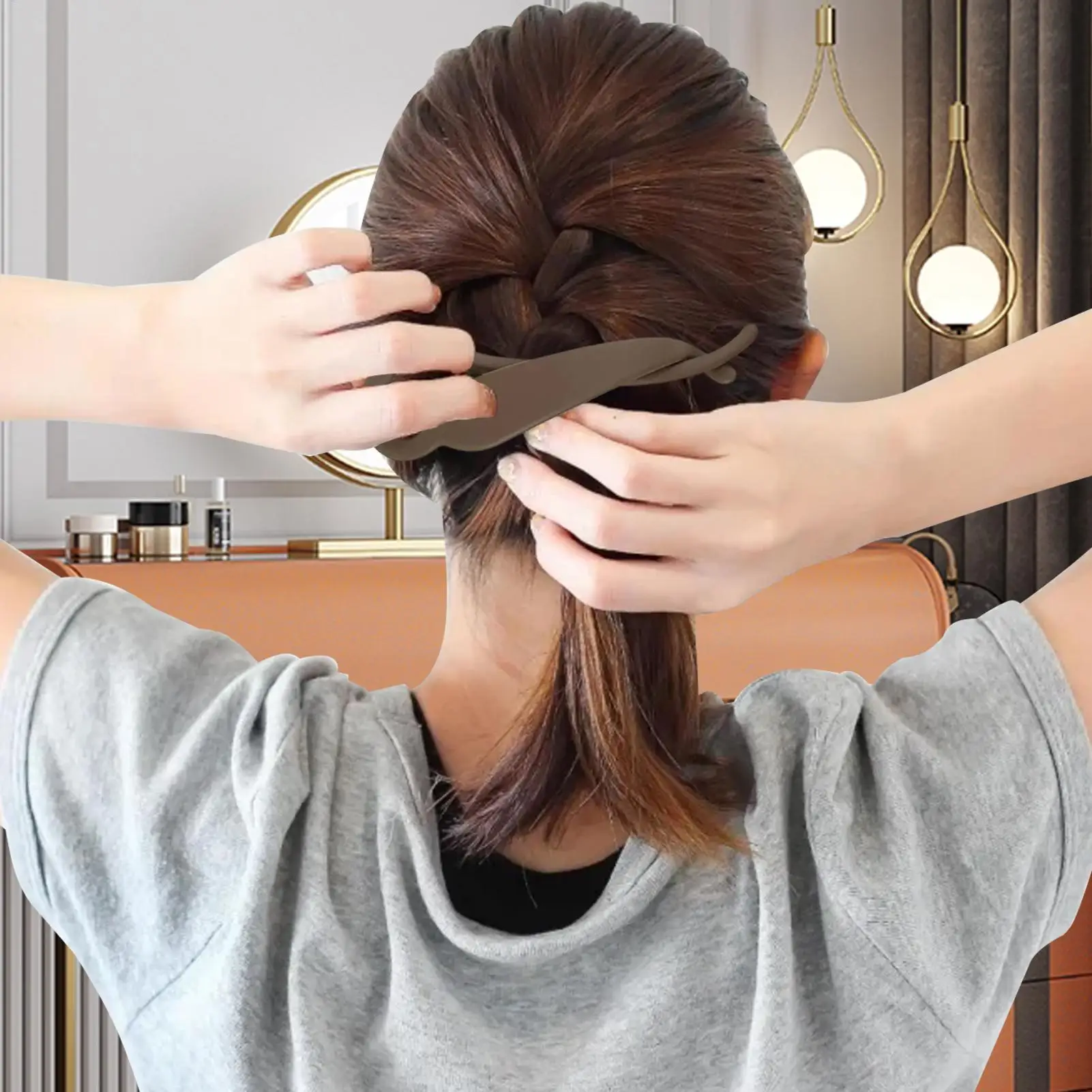 Banana Hair Clip 2 Pieces Interlocking Styling Clip for Women Stylish Claw Secure Hold Accessory for Casual Bridal Beach Party
