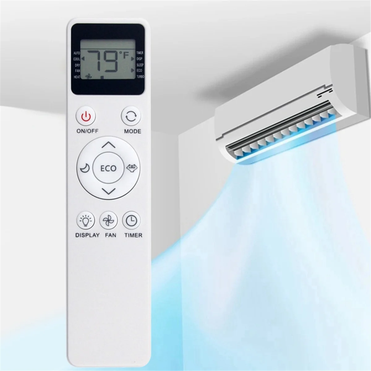 2025 + Reemplace el control remoto de CA EATC10RE2T-C para el control remoto del aire acondicionado EQK EATC10RE2T-C