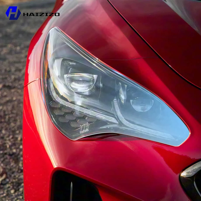 

Для Kia STINGER 2021-2025 дымчато-черная защитная пленка для фар из ТПУ, устойчивая к царапинам и ультрафиолетовому излучению, простая установка, комплект виниловой пленки PPF