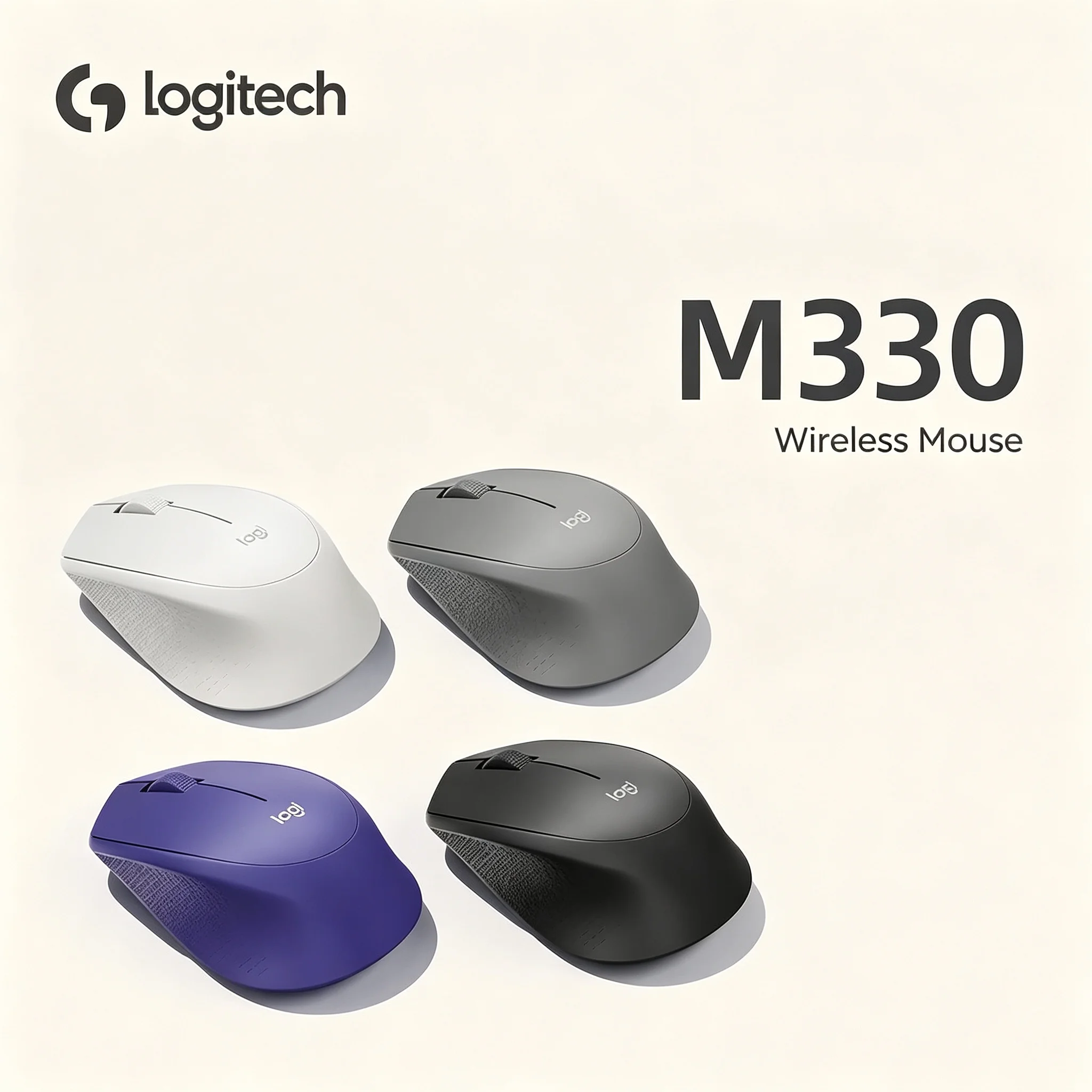 Logitech M330 Silent Wireless Mouse 2.4G Ergonomic Optical Mouse 1000DPI Quiet Click Mice For Laptop PC Office Work