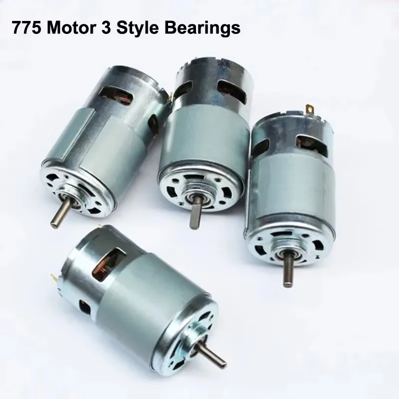 DC 12V-24V 775 Motor 3 Style Bearings High Speed Large Torque DC Motor Electric Tool Electric Machinery