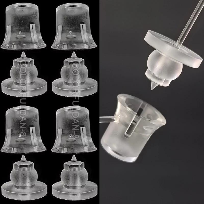 200PCS Transparent Acrylic Hidden Clip-in Standoffs Plastic Screws Billboard Signs Signage Advertising Nails Wall Mount Brackets