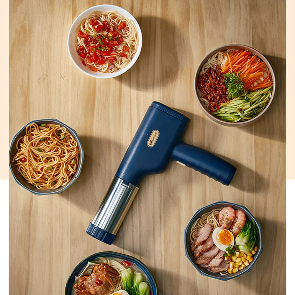 

Wireless Pasta Maker Machine Electric Noodle Maker USB Automatic Handheld 3 Molds For Home Kitchen Gadget Making 제면기 국수기계 파스타