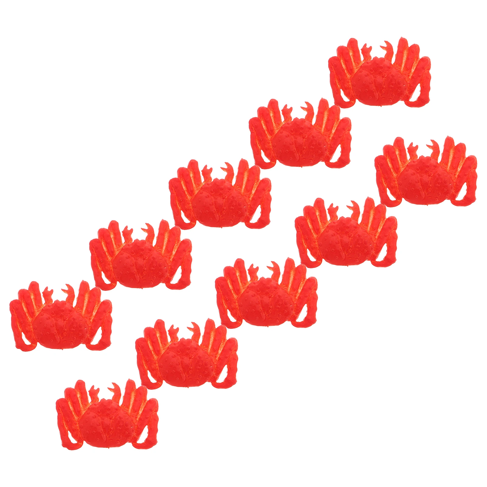 

10pcs Lifelike Resin Cooked Crab Portable Kitchen Seafood Decoration Kids Learning Mini Artificial Sea Animal Educational Props