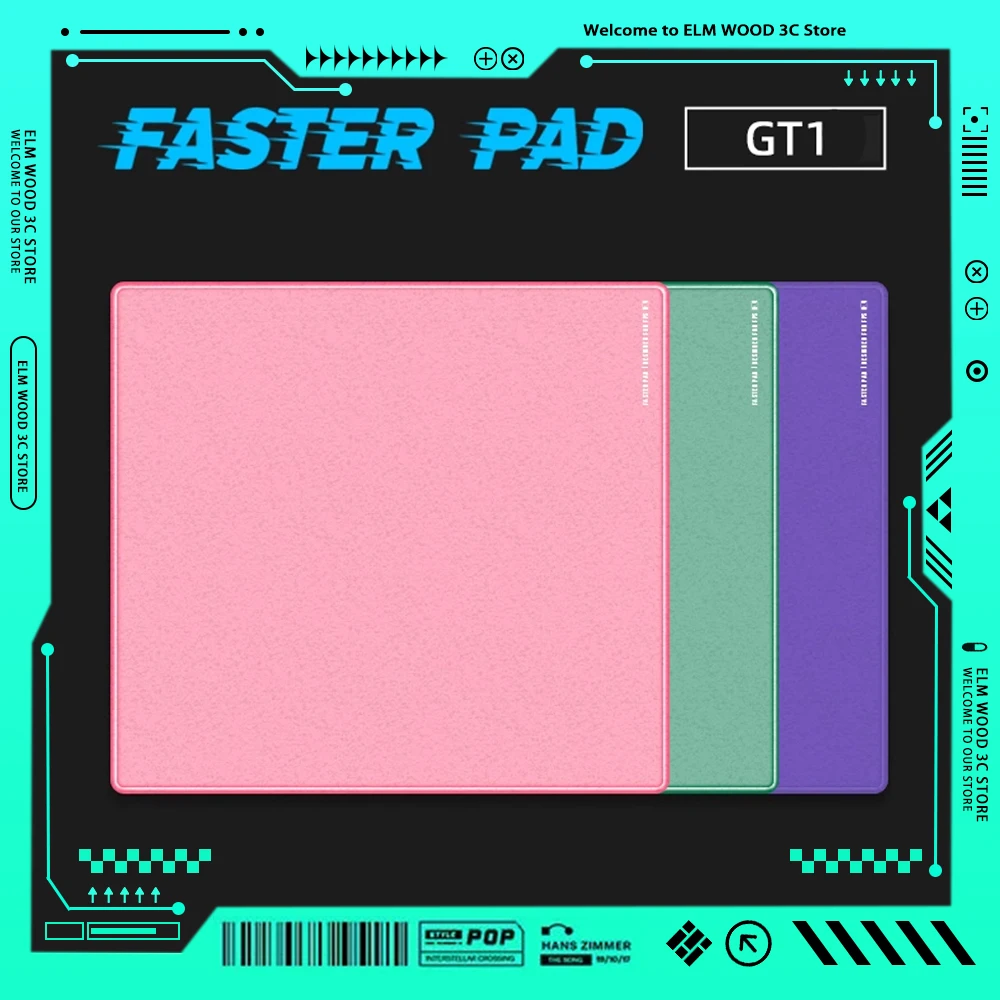 

Fasterpad GT1 игровой коврик для мыши 4x450x400 мм, большой Нескользящий Резиновый коврик для мыши FPS Valorant E-sports, ПК, офисный подарок