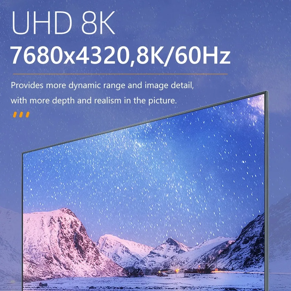 محولات 8K UHD U الشكل متوافقة مع HDMI حتى أسفل زاوية Mini-HD إلى HD موسع محول لشاشة كاميرا الفيديو اللوحية والكمبيوتر المحمول