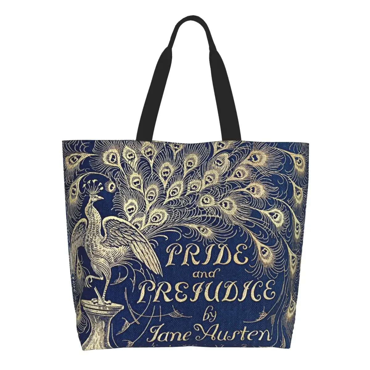 Fashion Pride En Vooroordelen Pauwenveren Boodschappentassen Herbruikbare Jane Austen Kruidenierswinkel Canvas Schouderwinkeltas