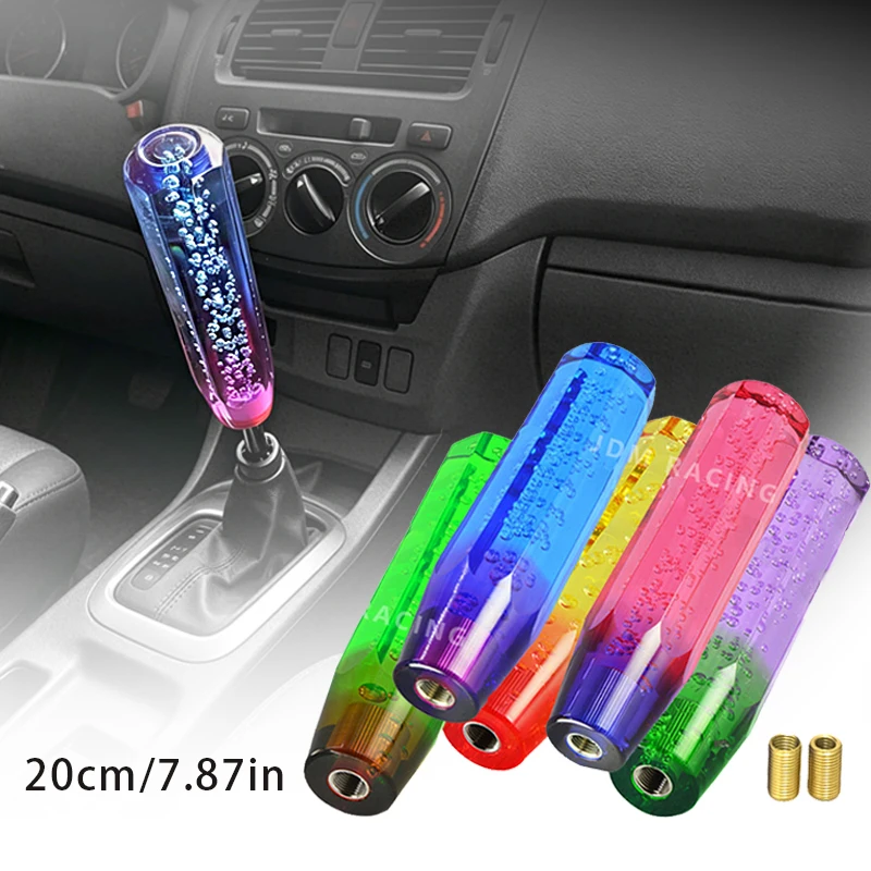 Transparent Acrylic Bubble Lengthened Gear Shift Knob 20mm Universal Car Modified Shifter Handle for Manual Automatic MT AT