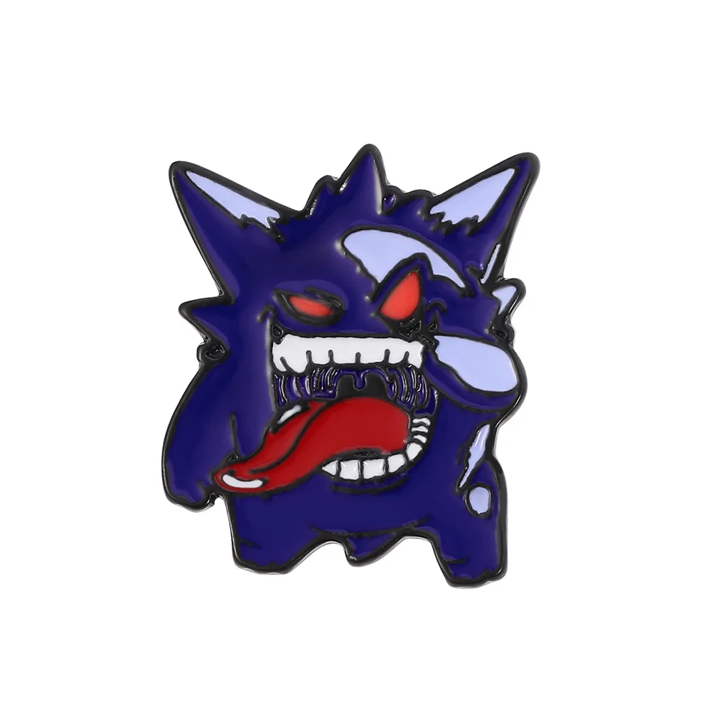 Personalisierte Japanische Anime-Figur Gengar Emaille-Brosche Abzeichen für Rucksack Hut Kleidung Accessoires Schmuck Geschenke