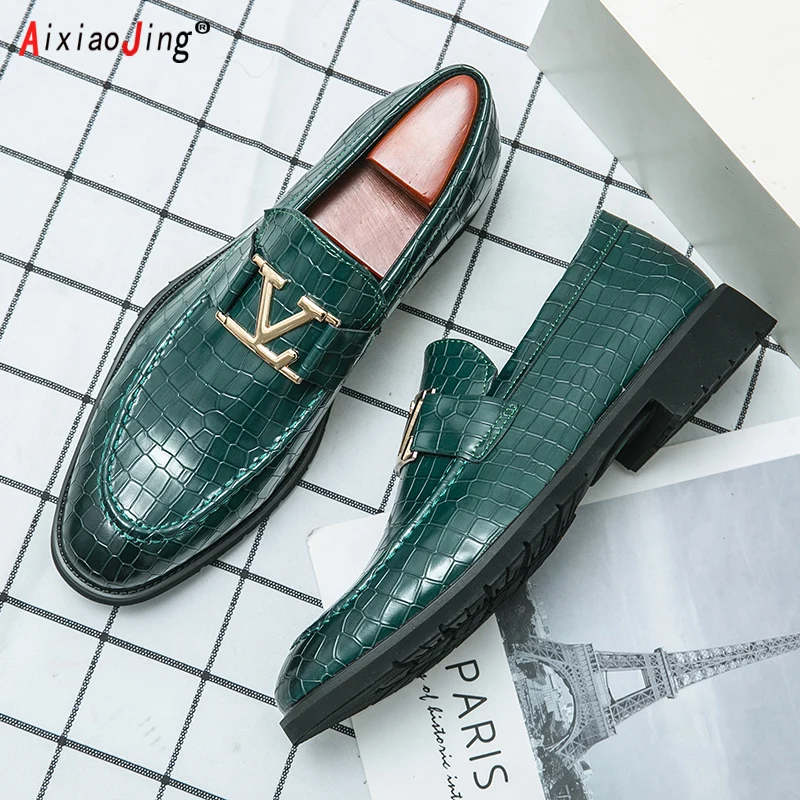 2023 designer luxury men's leather shoes 38~48 loafers brand business casual moccasin leather buckle men's formal leather shoes