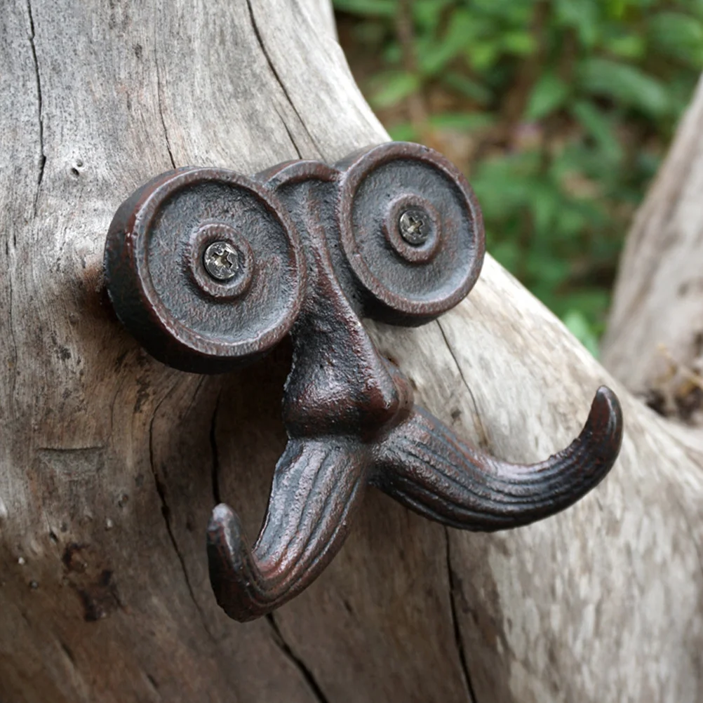 Retro Cast Iron Craft Wall Hook Beard Shaped Coat Hook Wall Hanger Farmhouse Wall Hook