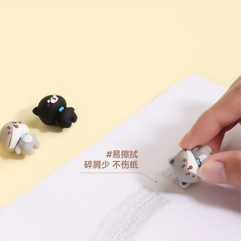 6/36pack Kawaii Cat Eraser Set Cute Writing Drawing Rubber Pencil Erasers Stationery For Kids Gifts School Supplies