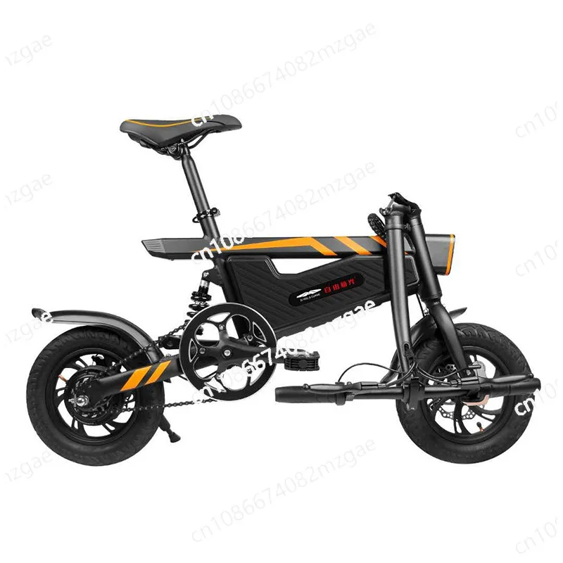 Bilateral pedal electric bicycle, portable two-wheeled adult driving and folding for work