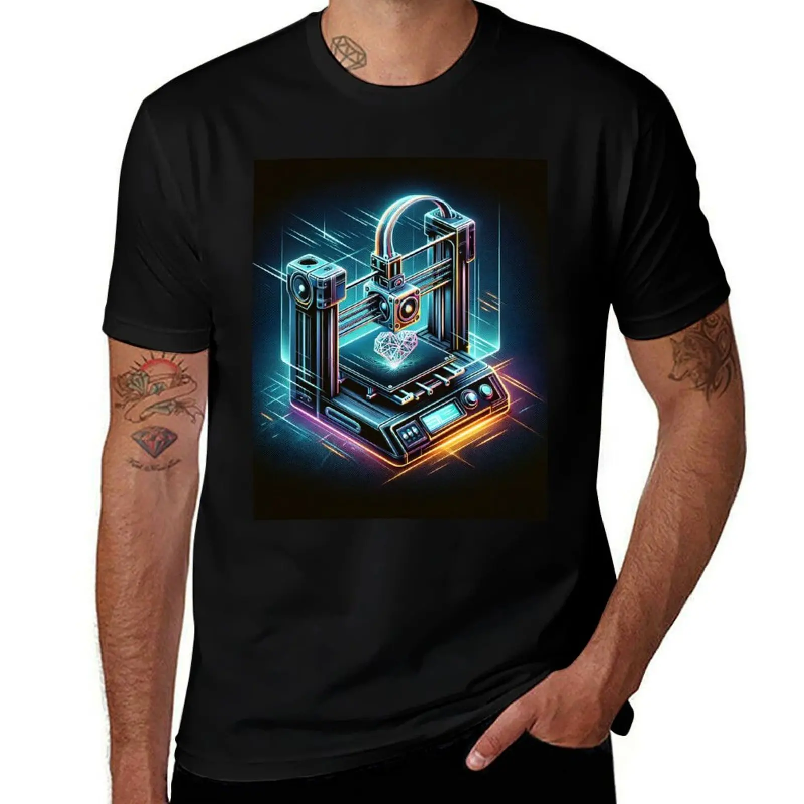 3D Printer T-Shirt t shirts for man slim fit T-Shirt