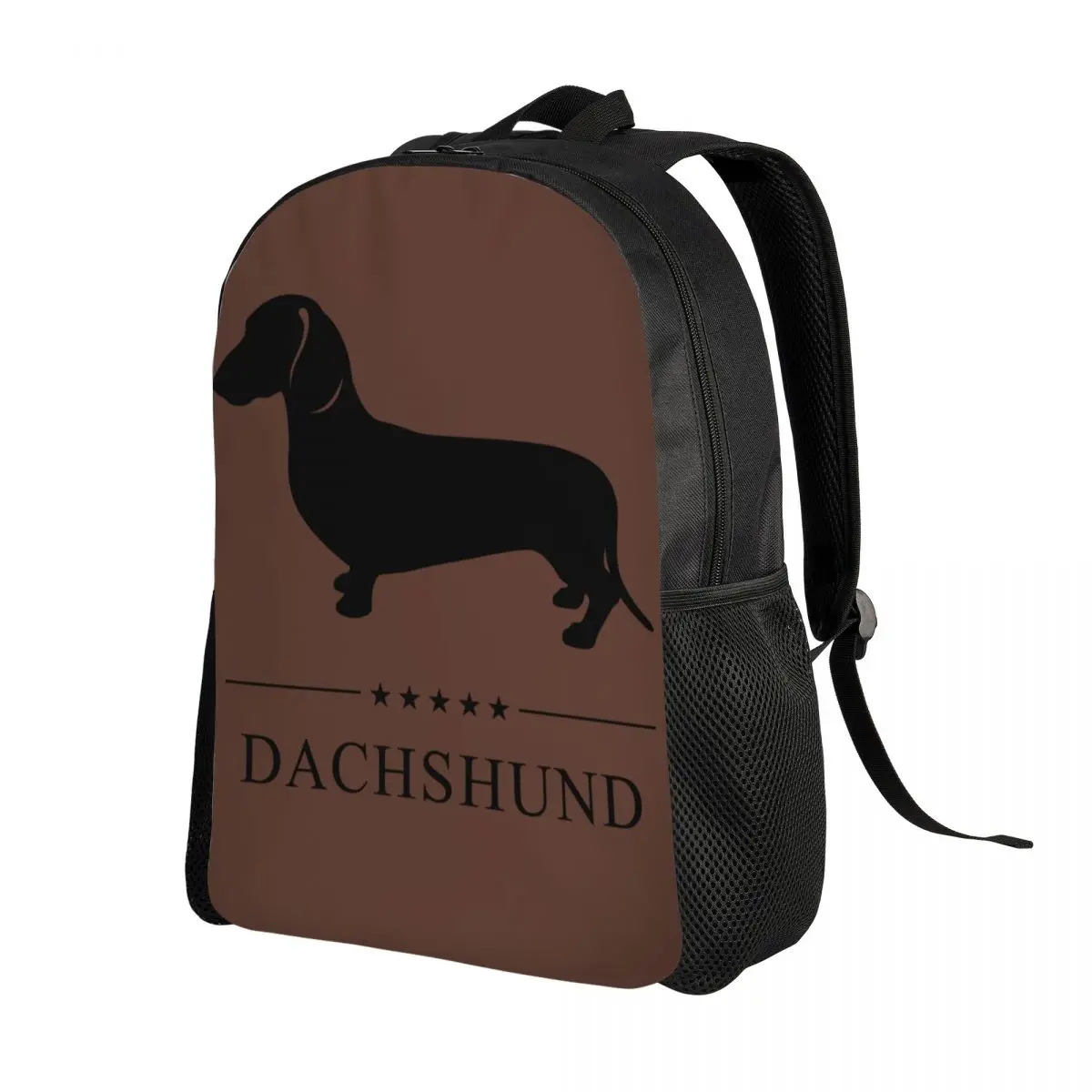 Custom Dachshund Backpacks for Women Men College School Student Bookbag Fits 15 Inch Laptop Sausage Badger Wiener Dog Bags