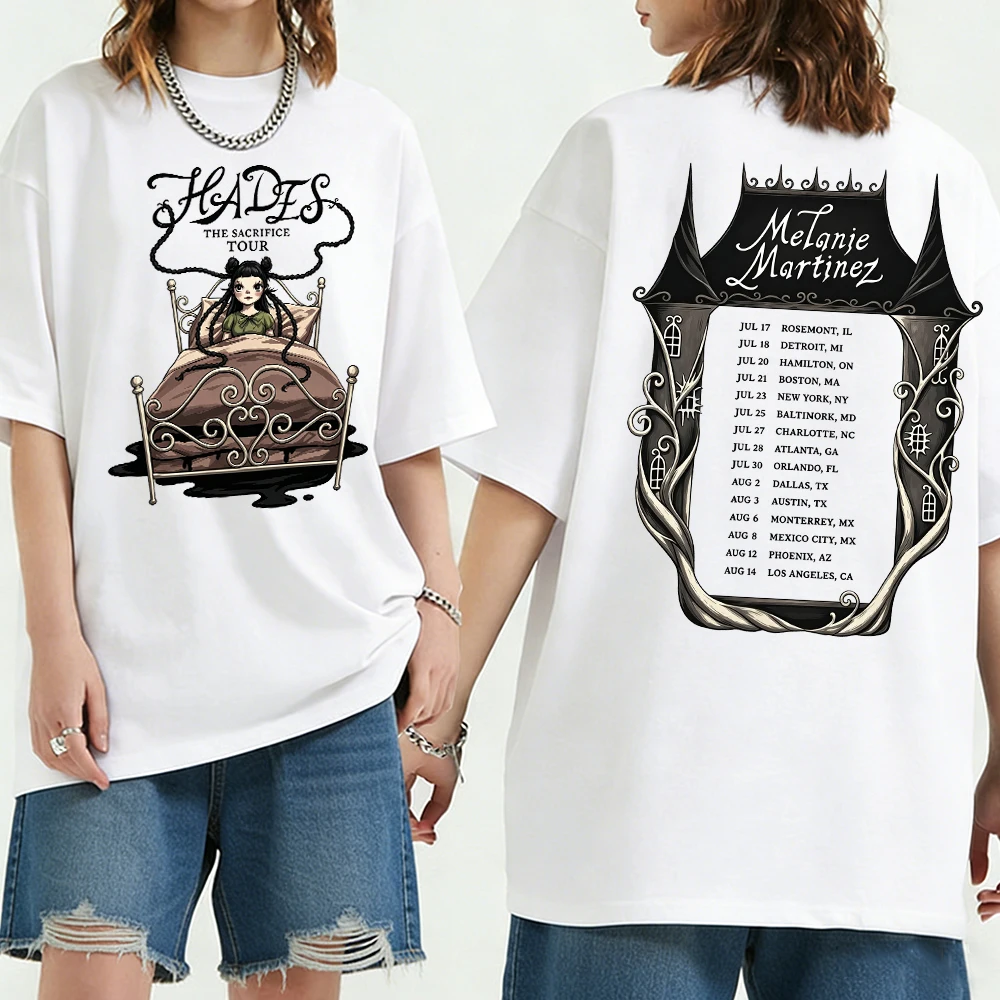Melanie Martinez Hades The Sacrifice Tour 2026 T Shirt Men Women Vintage Hip Hop Casual Short Sleeve Music Tour Fans Top